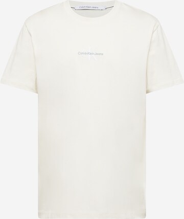 Calvin Klein Jeans Normalny krój Koszulka w kolorze biały: przód