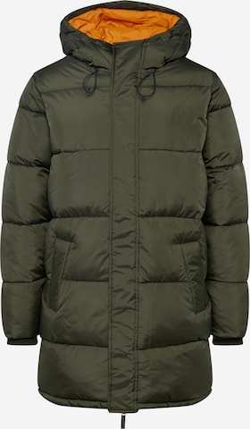 KnowledgeCotton Apparel Winter Jacket in Green: front