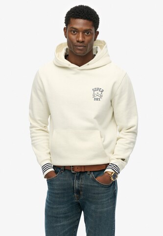 Sweat-shirt 'Athletic Club' Superdry en blanc : devant