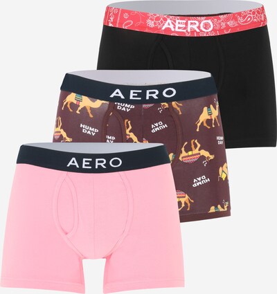 AÉROPOSTALE Boxerky - tmavě hnědá / růžová / černá / bílá, Produkt