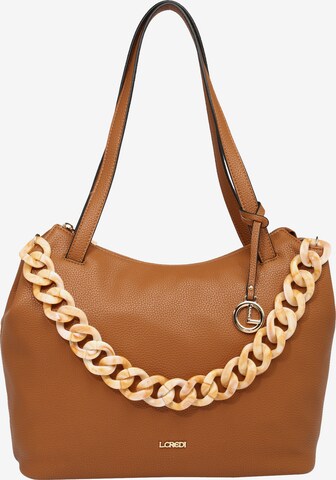 L.CREDI Shopper 'Juliana' in Bruin: voorkant