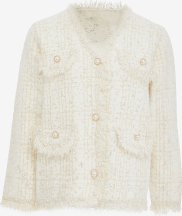 CARNEA Плетена жилетка в бяло: отпред