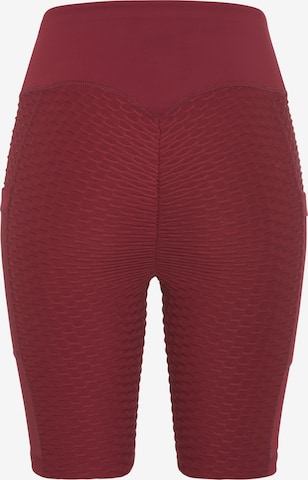 VIVANCE Skinny Workout Pants in Red