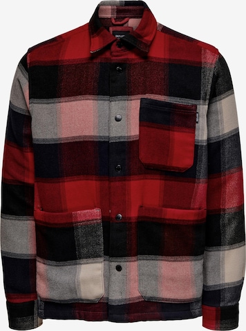 Only & Sons Between-season jacket 'Ali' in Red: front