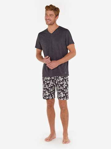 HOM Short Pajamas 'Tambo' in Black: front