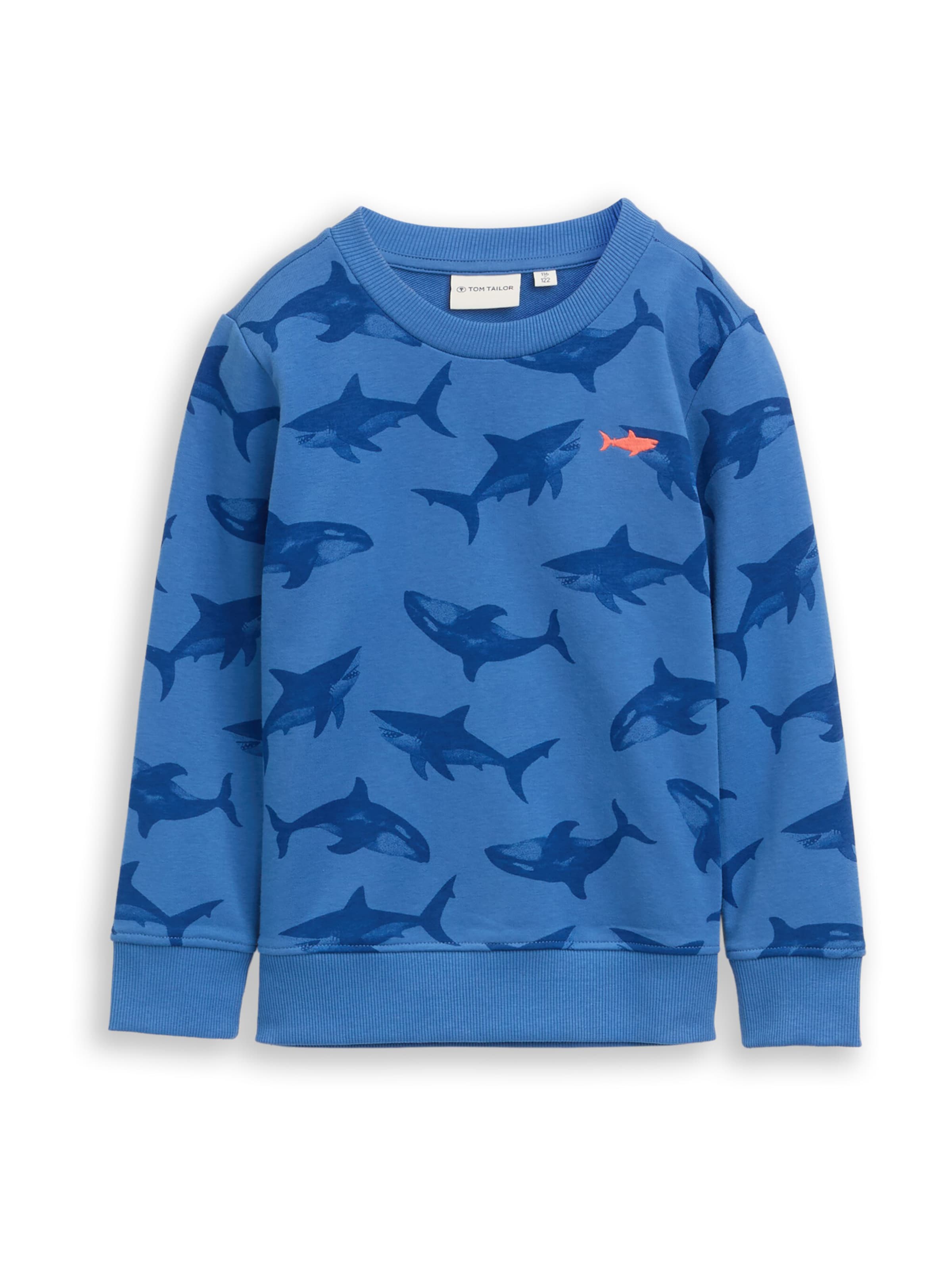 TOM TAILOR Sweatshirt in Blue: front