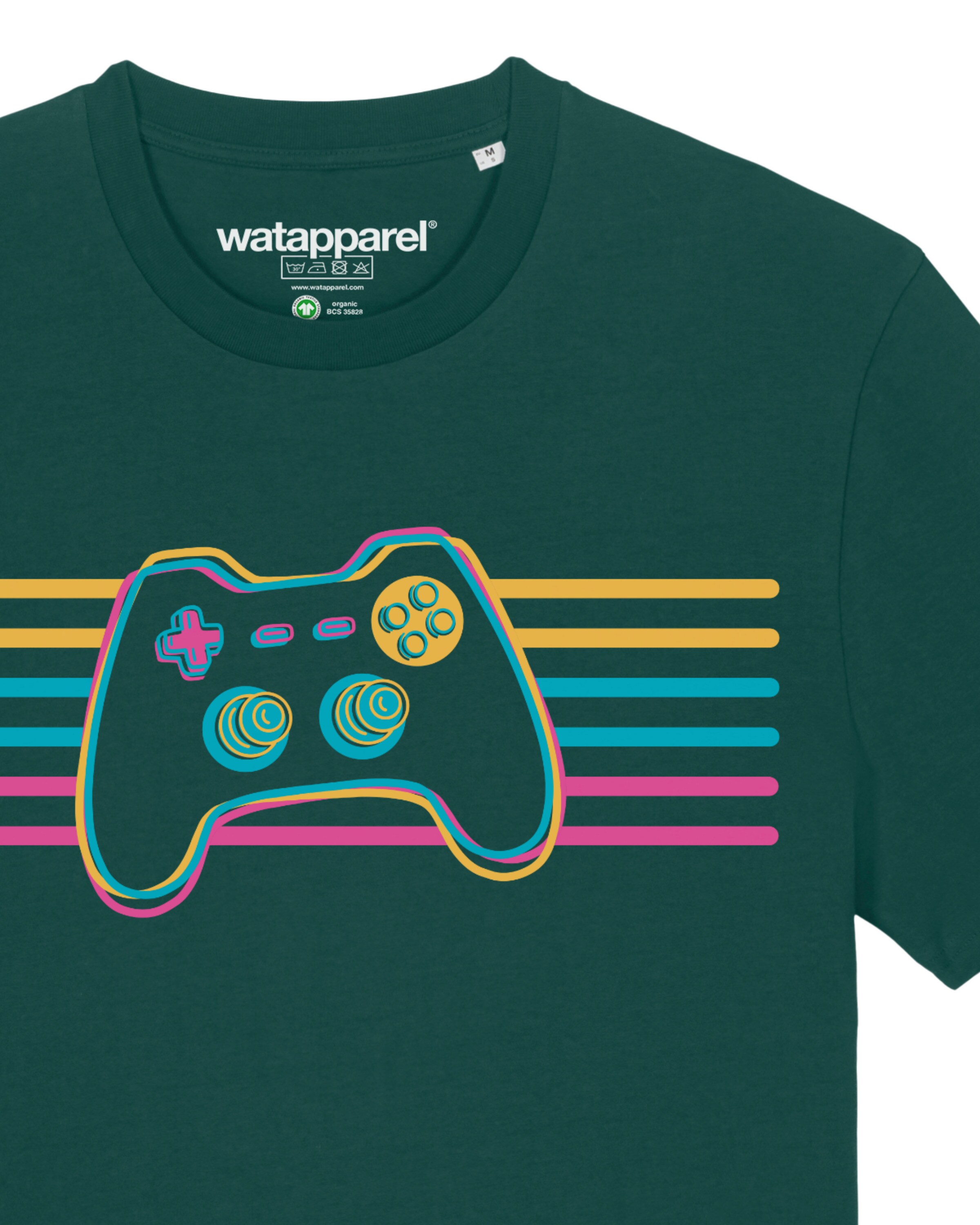 Maglietta ' Retro Joystick ' di Watapparel in verde
