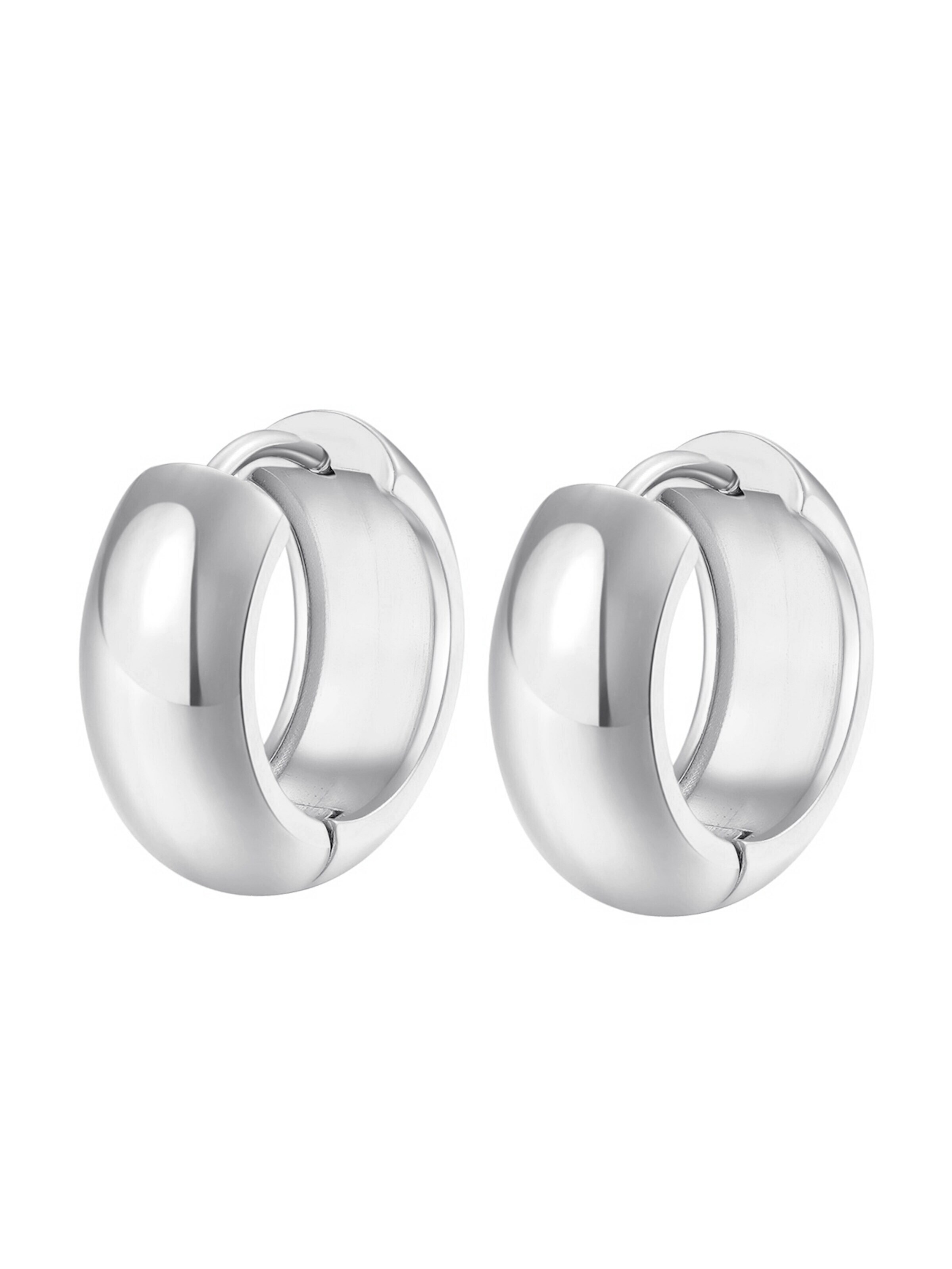 Hey Happiness Ohrringe 'Chunky'‌‌‌‌‌‌‌‌ in Silber: Vorderseite