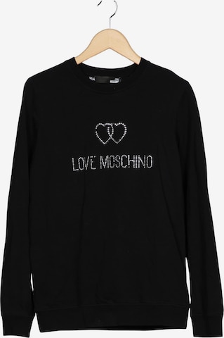Love Moschino Sweatshirt & Zip-Up Hoodie in M in Black: front