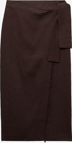 MANGOSuknja - smeđa boja: prednji dio