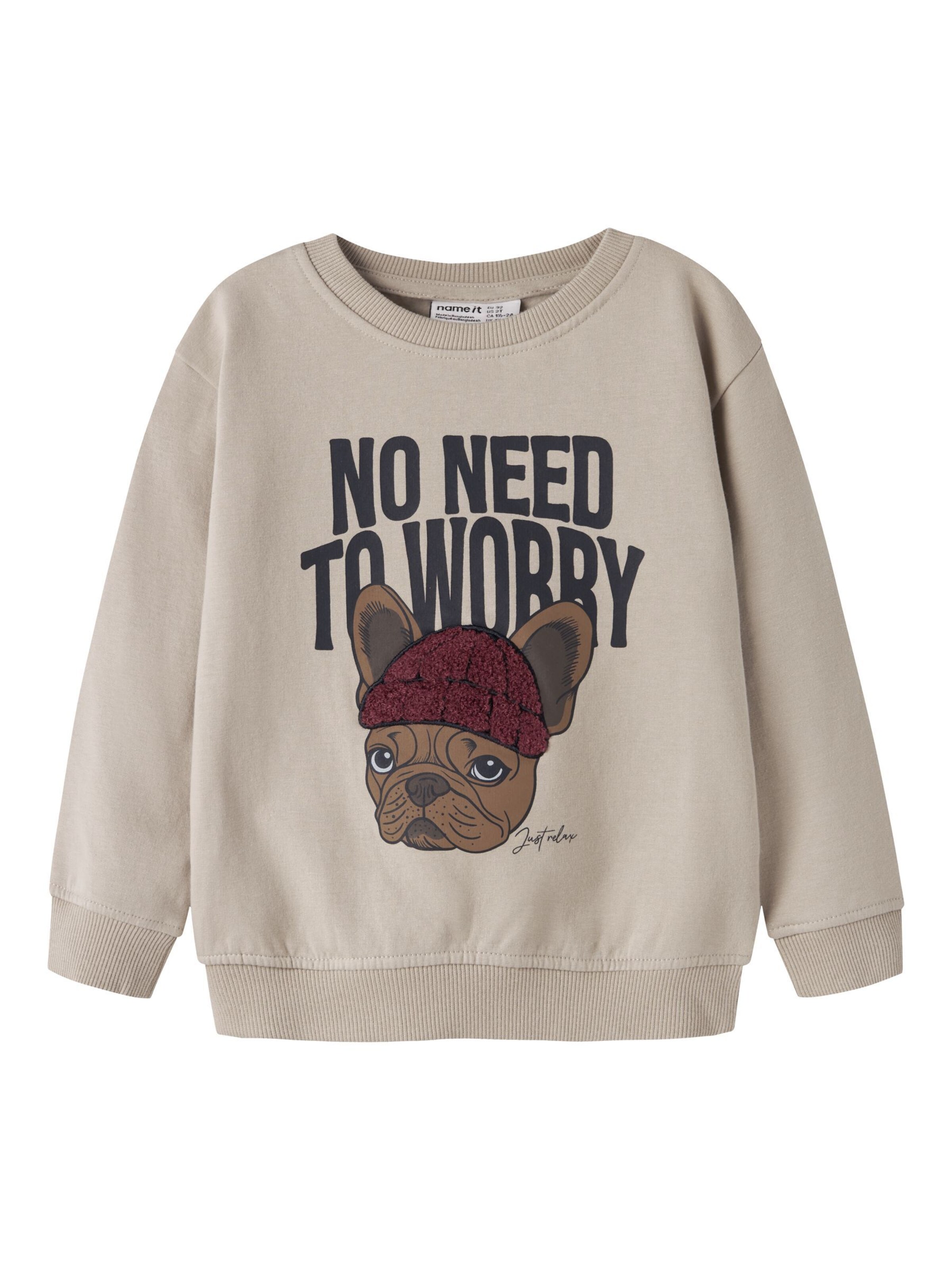 Sweat NAME IT en beige : devant