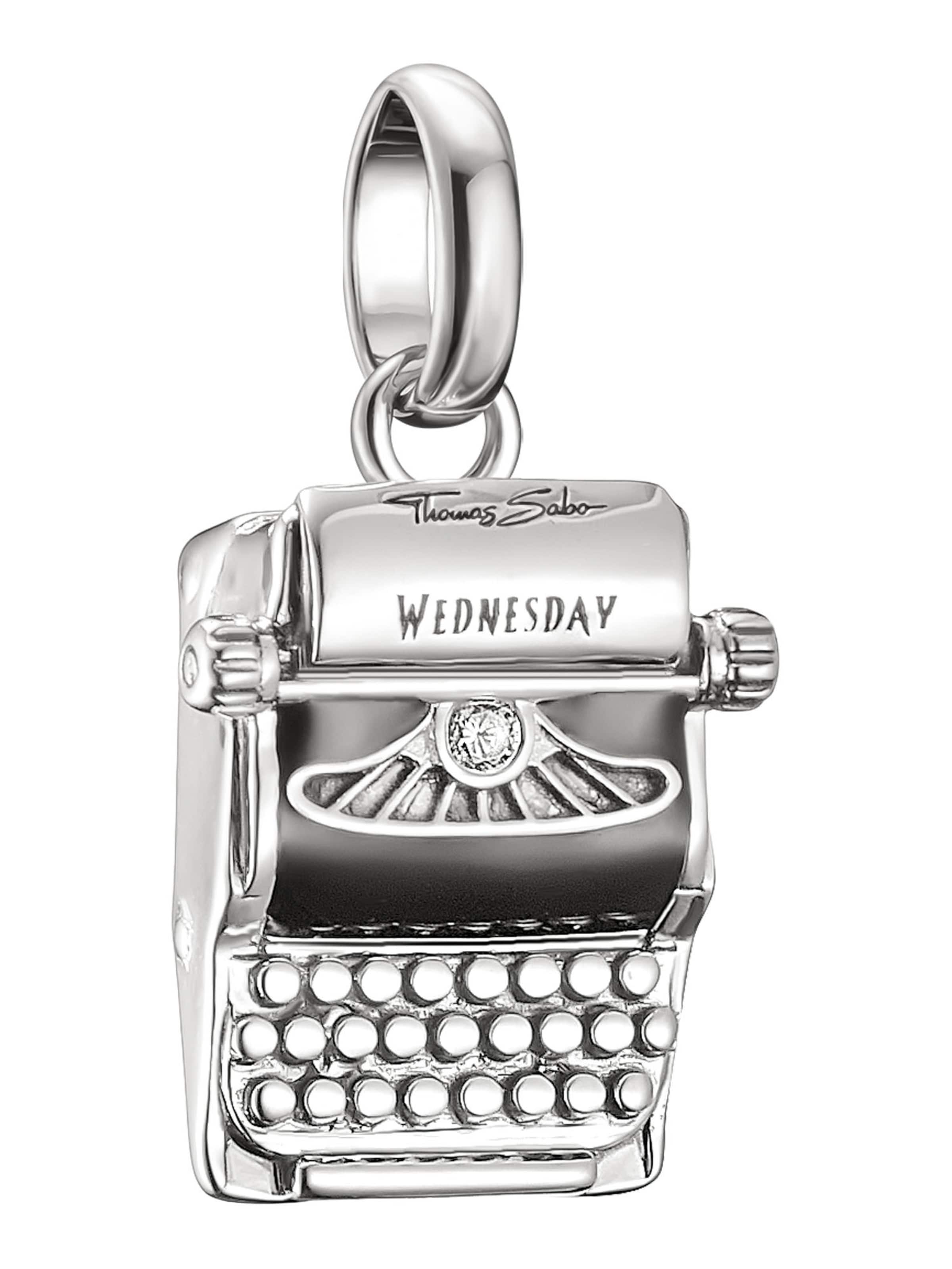 Thomas Sabo Anhänger 'Wednesday Schreibmaschine' in Silber: Vorderseite