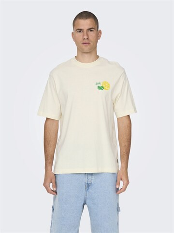T-Shirt Only & Sons en beige