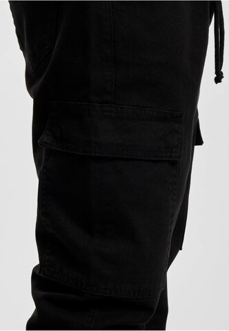 DEF Loosefit Cargojeans in Zwart