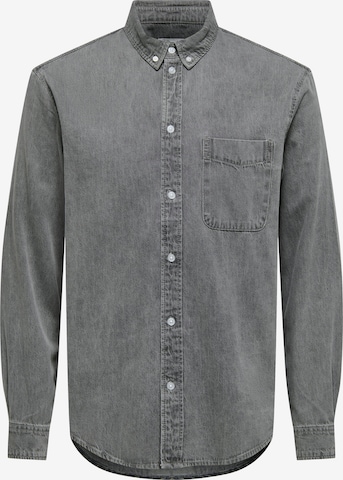 Only & Sons - Ajuste regular Camisa 'ONSOrson' en gris: frente