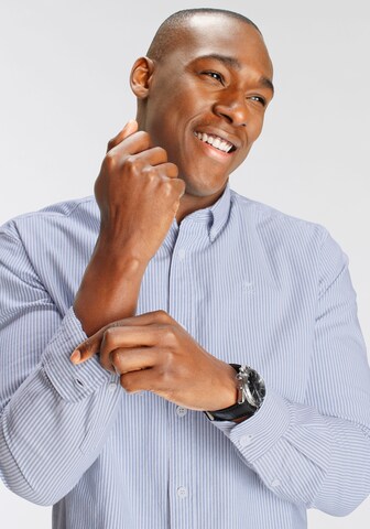 DELMAO Regular Fit Hemd in Blau