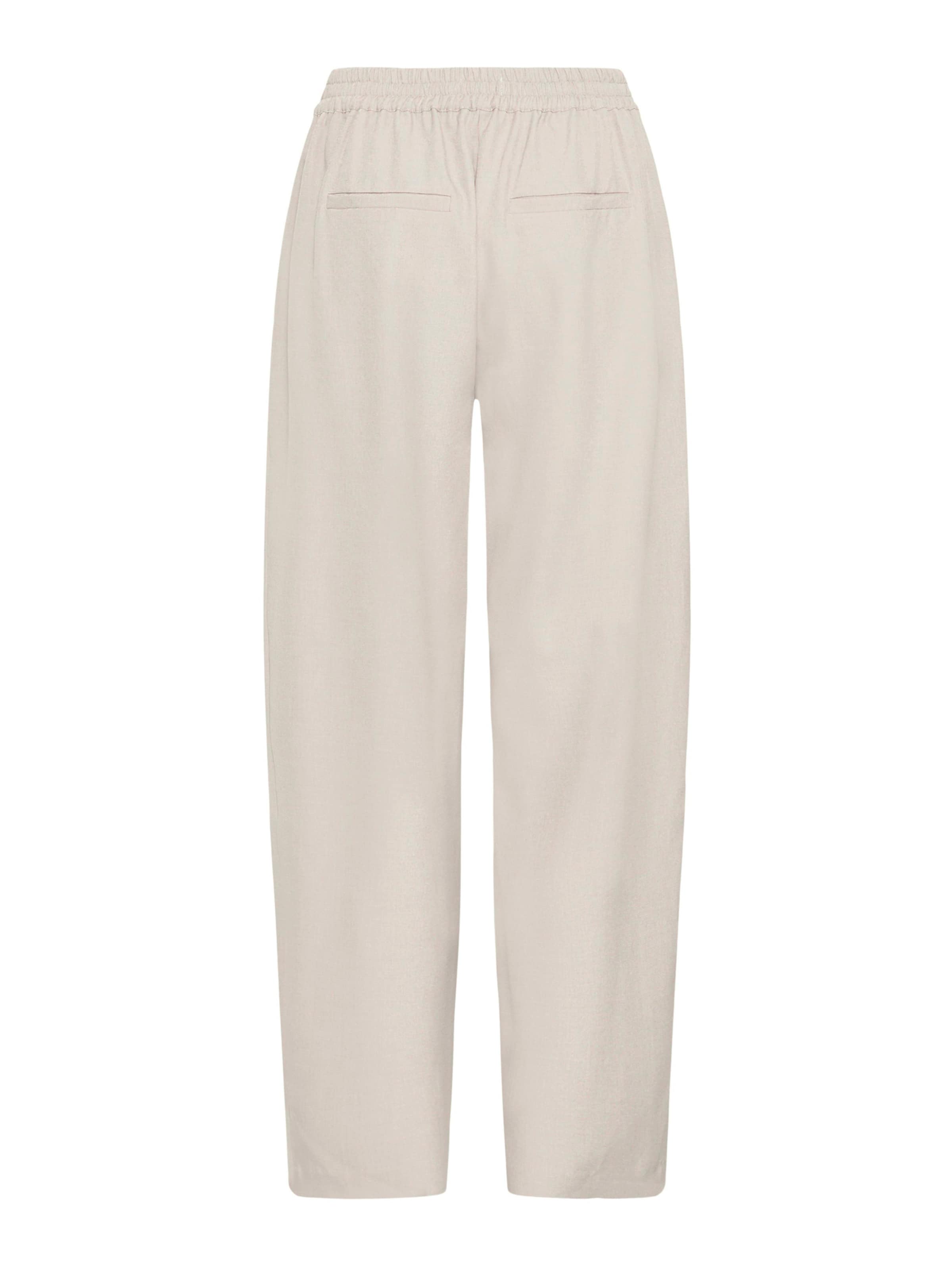 ICHI Baggy Брюки со складками 'IHFAVA' в Бежевый