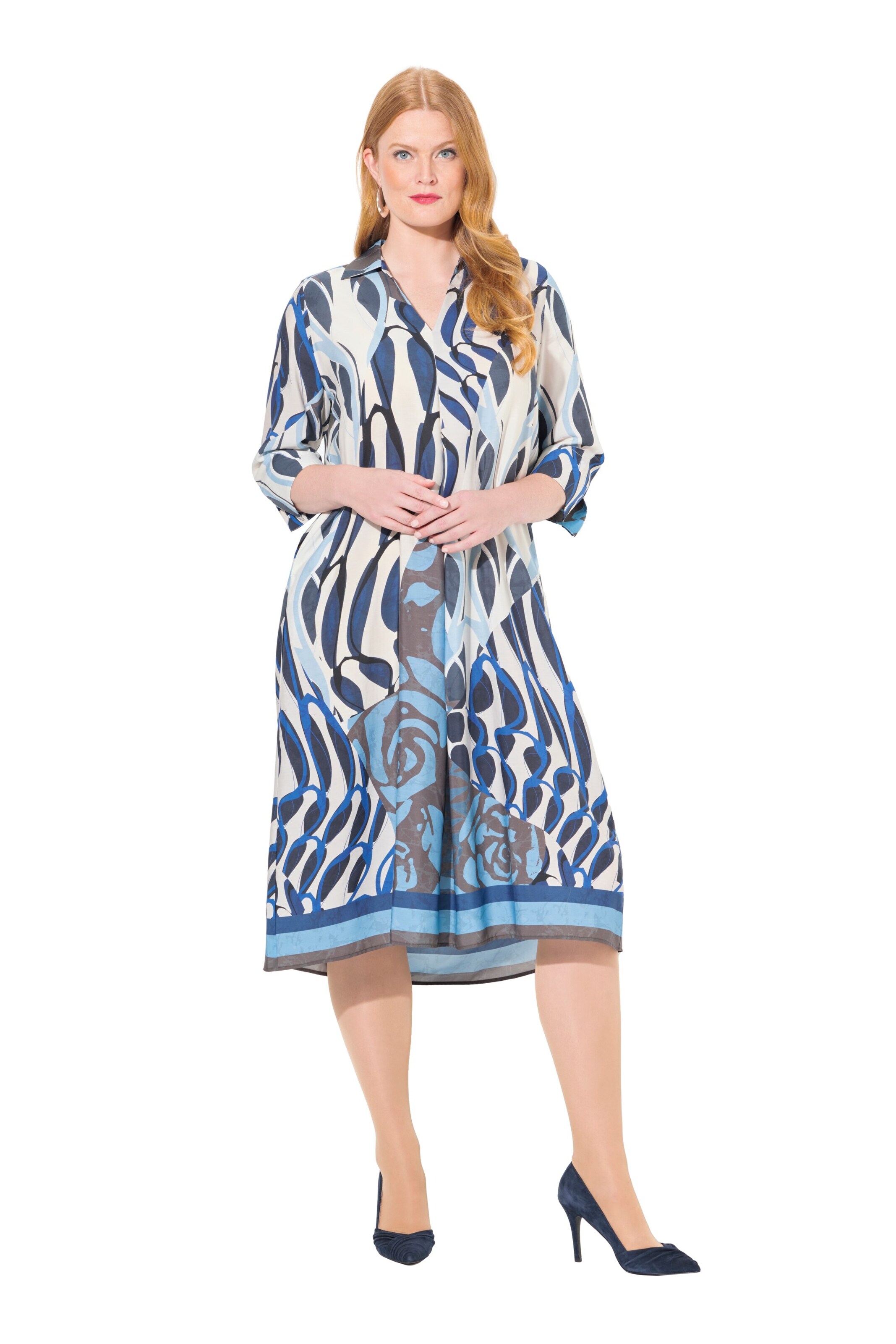 Ulla Popken Jurk in Groen: voorkant