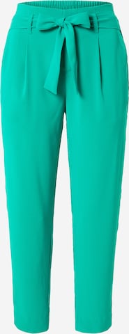 SAINT TROPEZ Regular Pleat-front trousers 'Andrea' in Green: front
