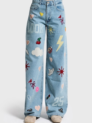 Regular Jean 'STRAIGHT MID RISE JEANS' IT'S BASIC en bleu
