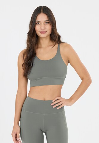 Athlecia Low Support Sport-BH 'Elli V2' in Braun: Vorderseite