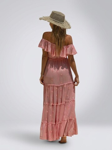 Miss June Dress 'Robe Longue Kate' in Pink