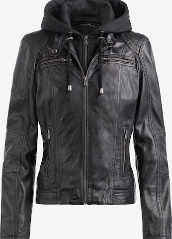 Veste mi-saison 'Lederjacke' CBL en noir : devant