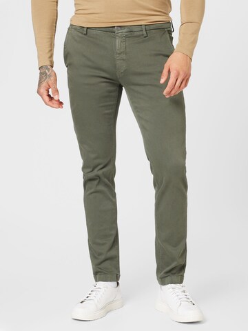 REPLAY tavaline Chino-püksid 'Zeumar', värv roheline: eest vaates