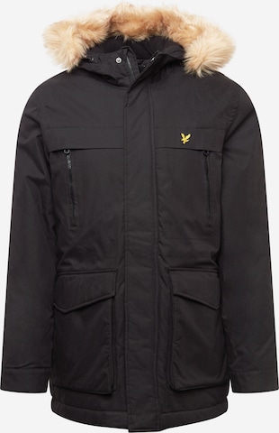 Lyle & ScottZimska parka - crna boja: prednji dio