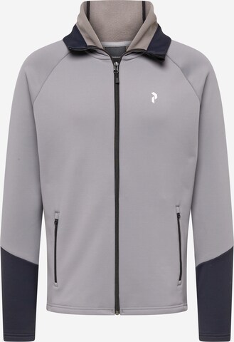 PEAK PERFORMANCE Sportsweatjacke 'Rider' in Grau: predná strana