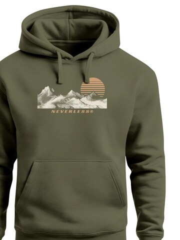 Neverless Sweatshirt 'Mountain' in Green