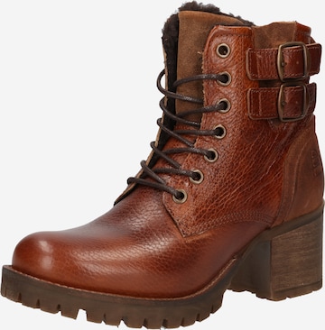 BULLBOXER Lace-Up Ankle Boots in Brown: front
