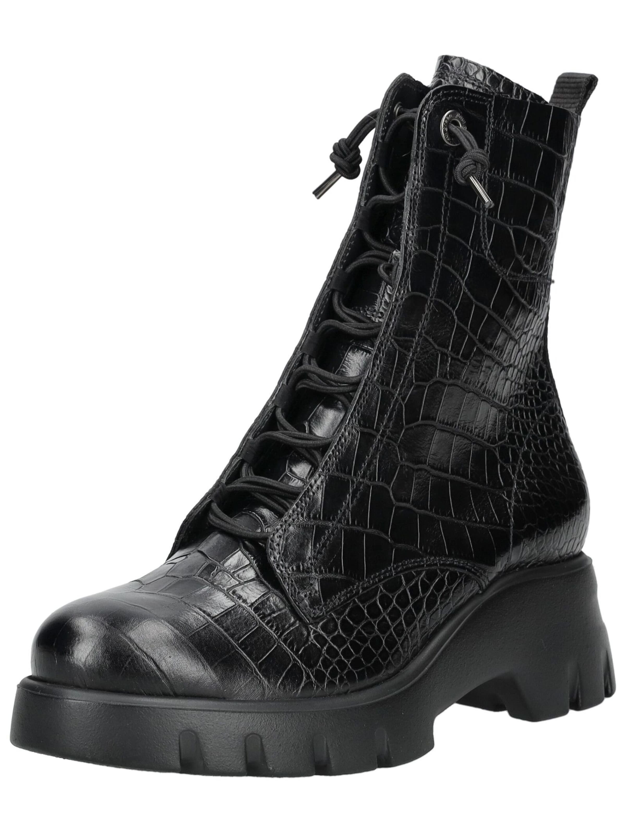 Paul Green Schnürstiefelette in Schwarz: Vorderseite