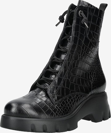 Paul Green Schnürstiefelette in Schwarz: Vorderseite