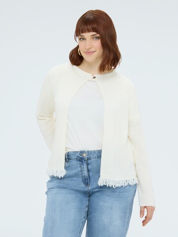Cardigan Fiorella Rubino en blanc