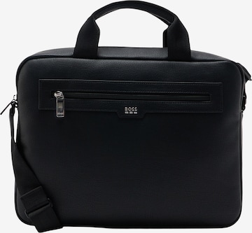BOSSTorba za laptop 'Lewys' - crna boja: prednji dio