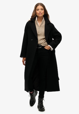 Superdry Wintermantel in Zwart: voorkant