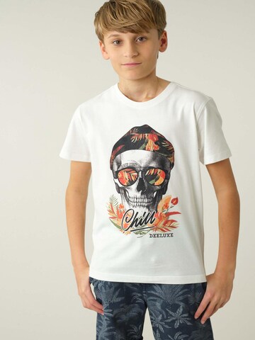 T-Shirt 'Jek' Deeluxe en blanc : devant
