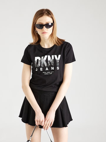 DKNY - Camiseta en negro: frente