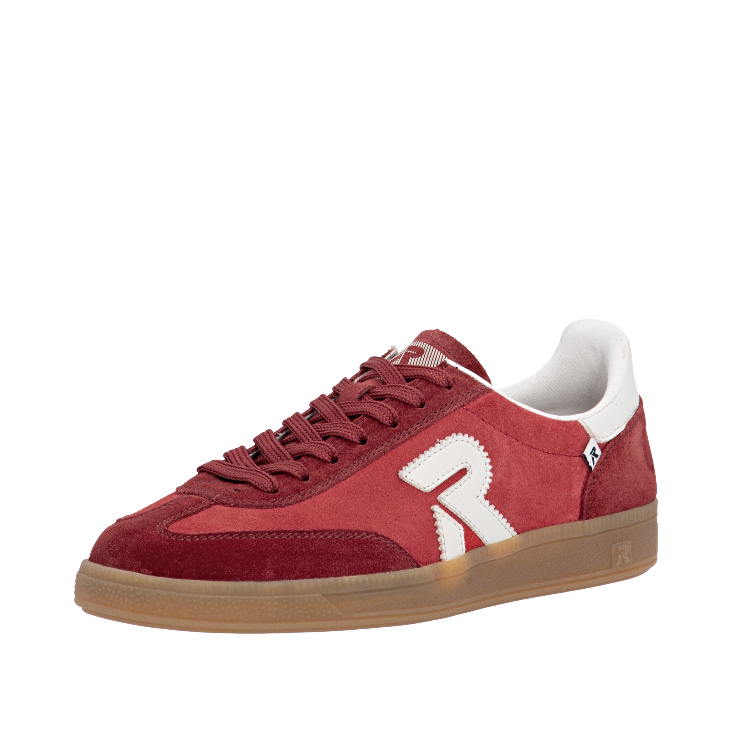 Baskets basses Rieker Sport en rouge : devant