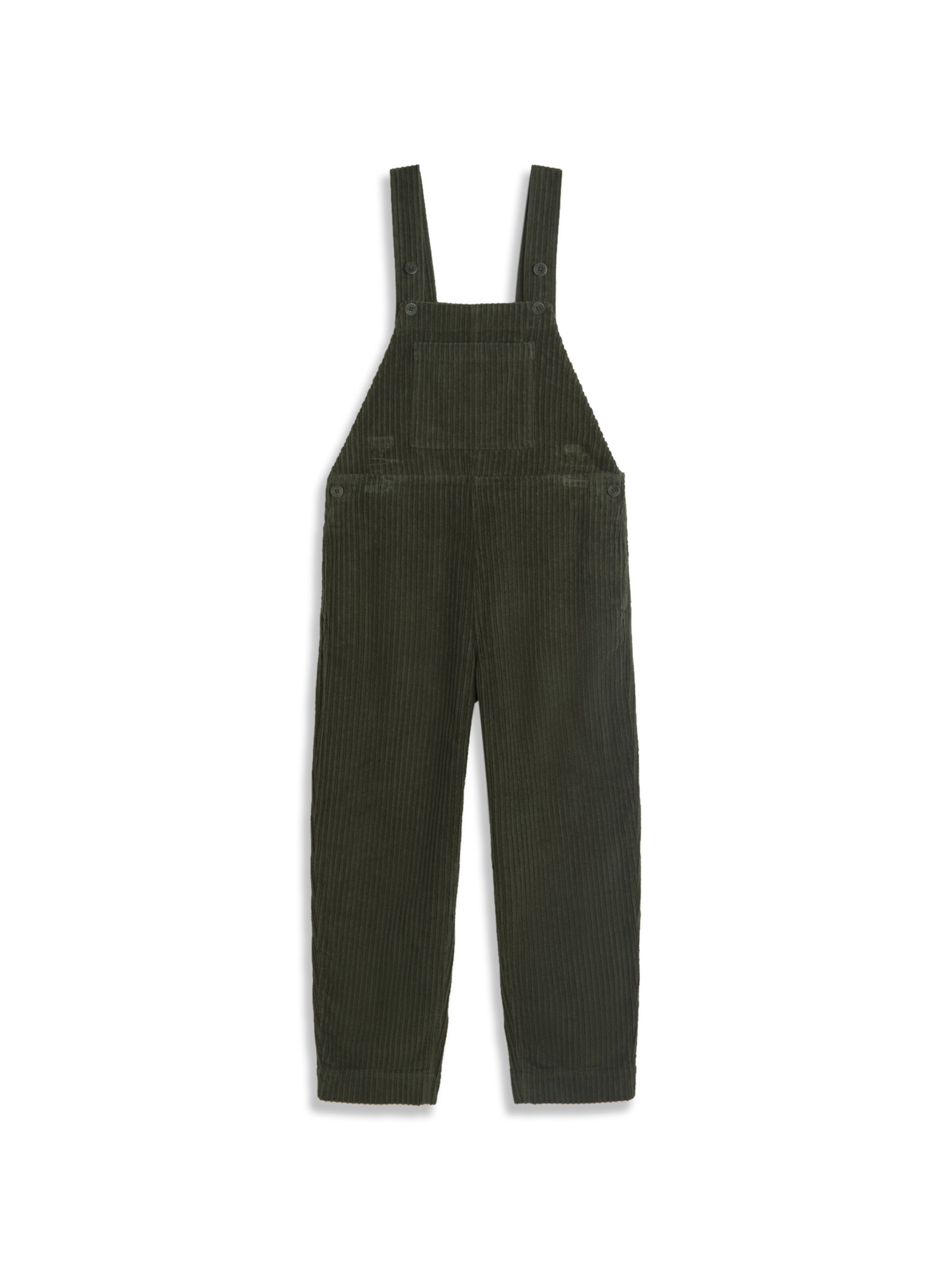 Thinking MU Loosefit Latzhose 'Luz' in Grün: Vorderseite