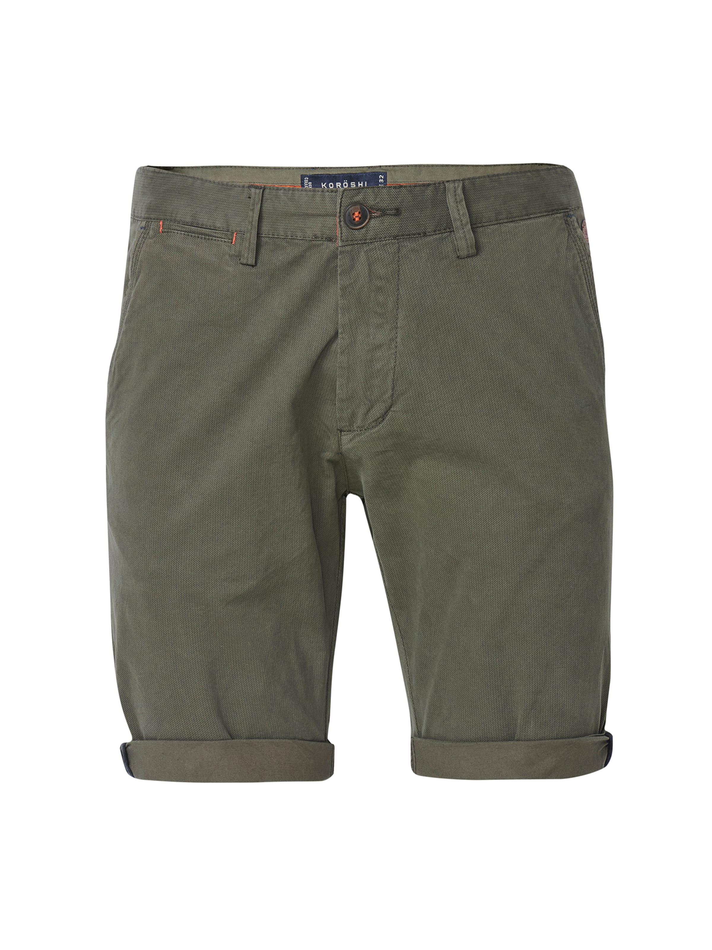 KOROSHI Regular Chinobyxa i grön: framsida