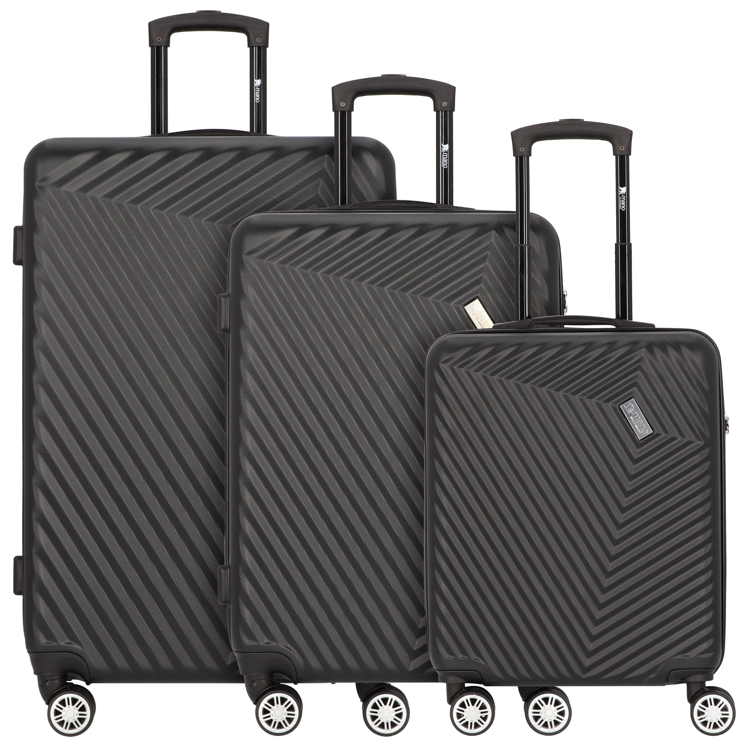 mano Kofferset 'Don Carlo' in Schwarz: Vorderseite