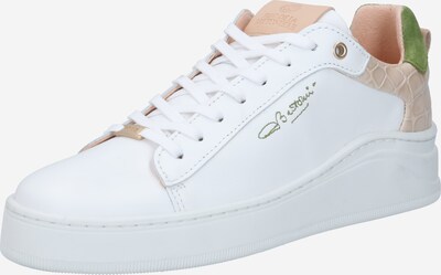 Sneaker bassa Fred de la BretoniÈre di colore sabbia / verde chiaro / bianco, Visualizzazione prodotti