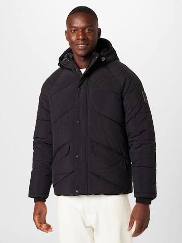 BURTON MENSWEAR LONDON Winterjas in Zwart: voorkant