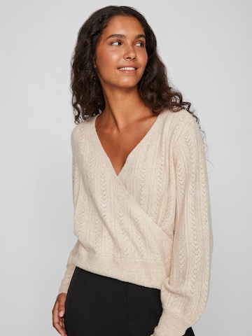 VILA Sweater 'BEDA' in Brown