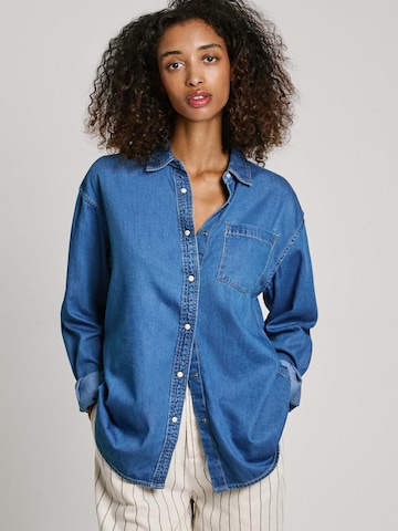 Chemisier Pepe Jeans en bleu : devant