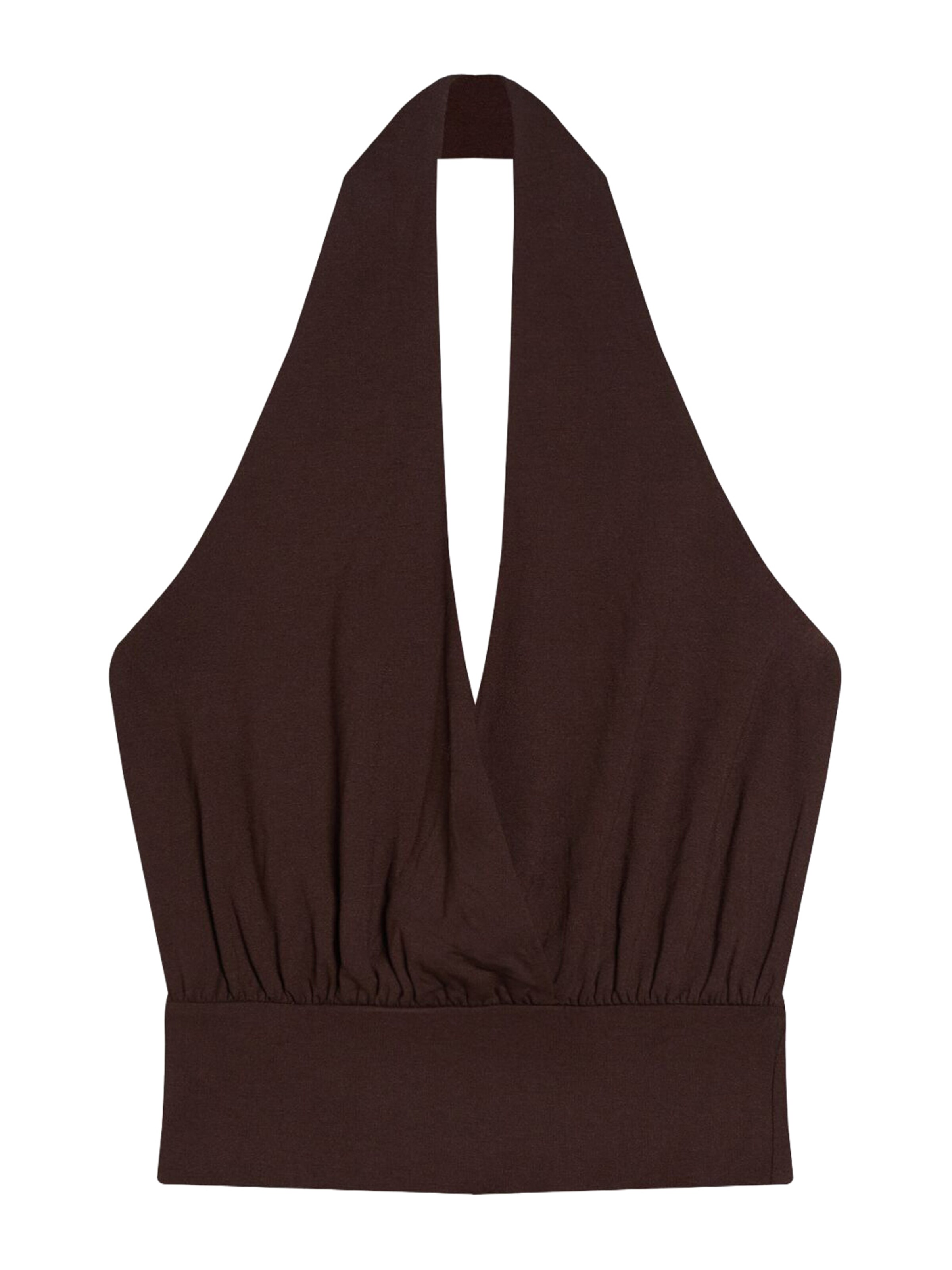 Bershka Top in Brown: front