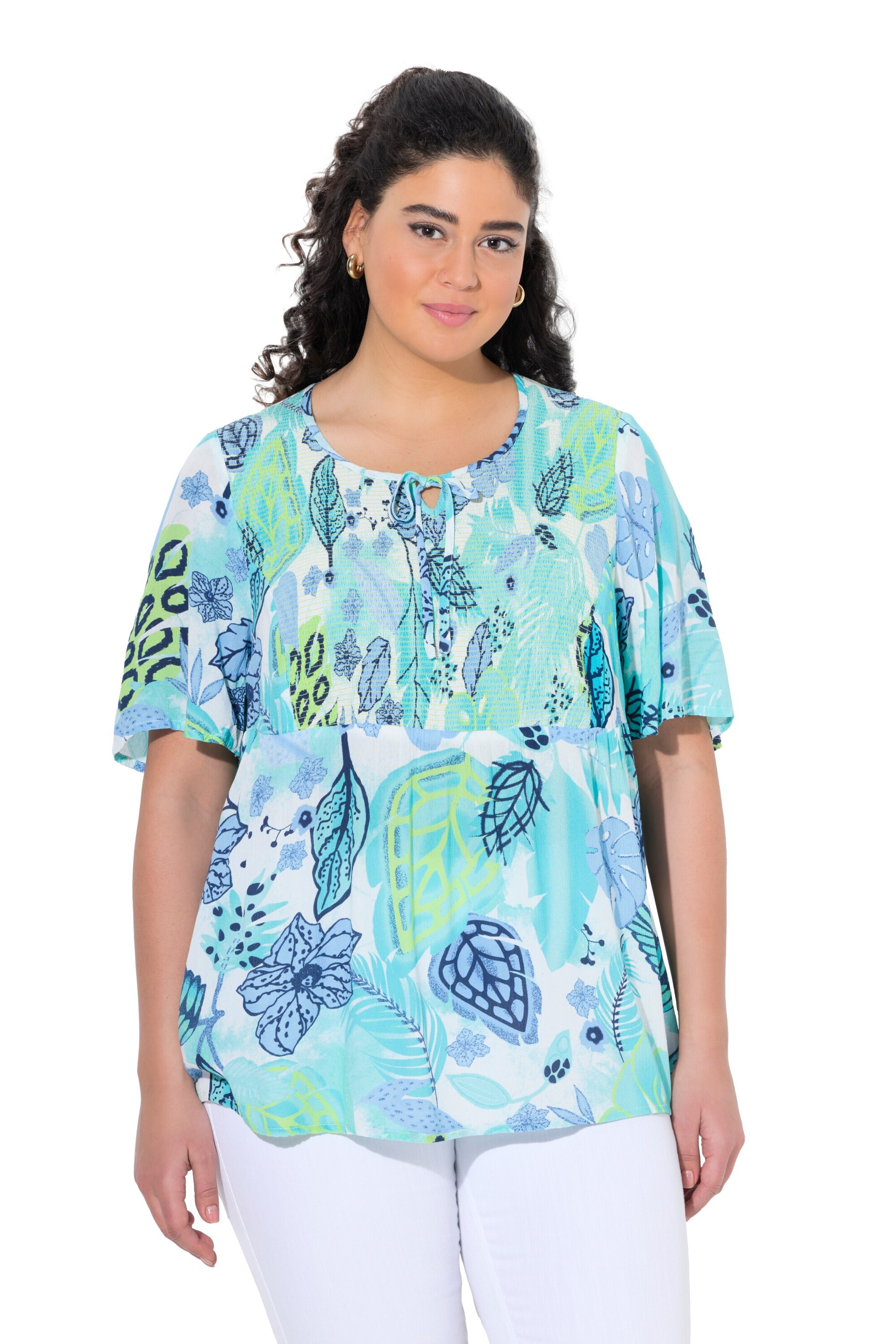 Ulla Popken Bluse in Blau: Vorderseite