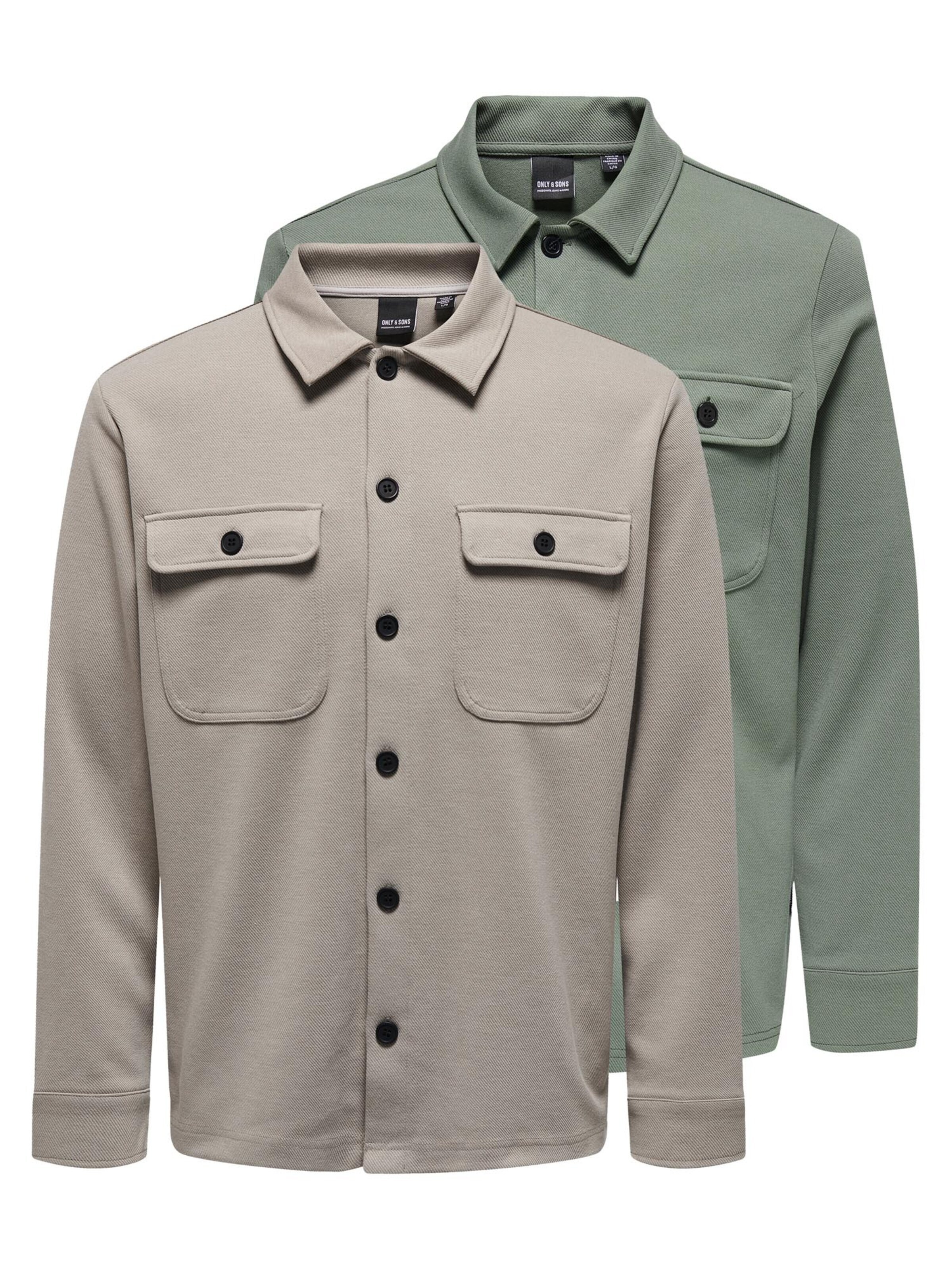Only & Sons Hemd 'Newkodyl'‌‌‌‌‌‌ in Grün: Vorderseite
